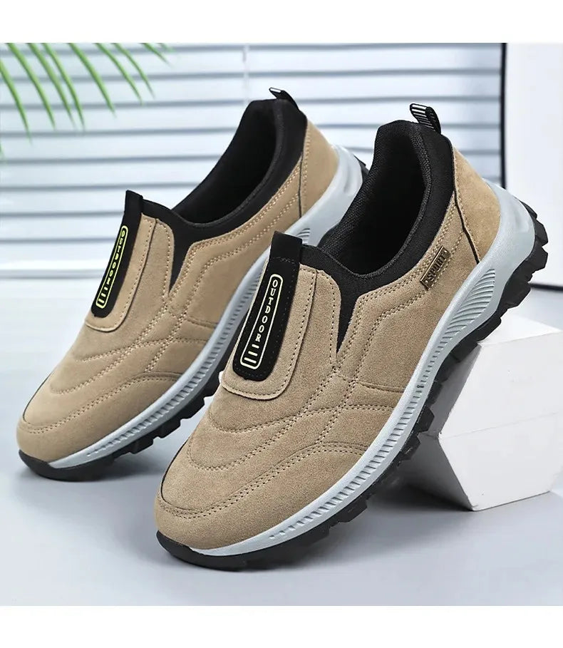 Scarpe sportive da esterno da uomo alla moda Scarpe da ginnastica casual stile coppia facili da indossare Punta tonda Fondo in PVC in pelle sintetica