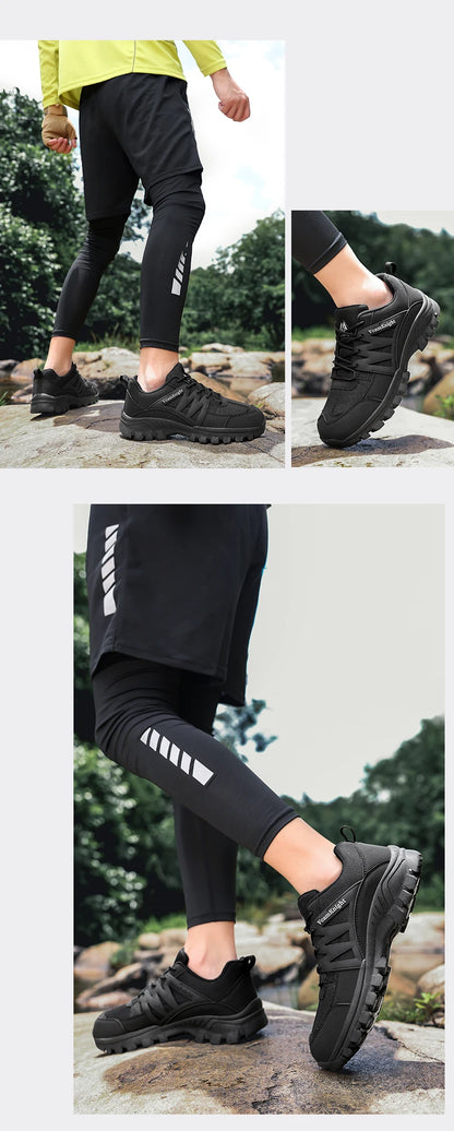 Scarpe casual da uomo Sneakers da montagna Antiscivolo Inverno Moda Pelle Outdoor Off-Road Trail Running Calzature Low Top Primavera Autunno