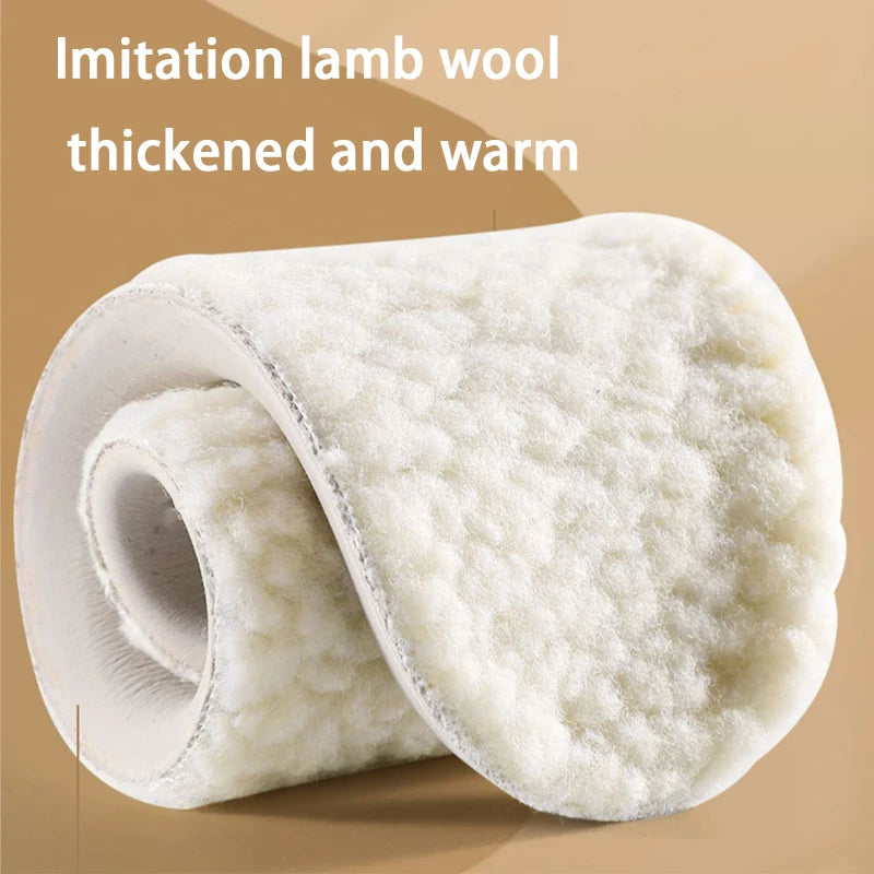 unisex Lattice Lambswool Sottopiede Scarpe di cotone Calore invernale Solette Suola morbida per scarpe Peluche spesso Ammortizzante Rilievi per scarpe 1 paio