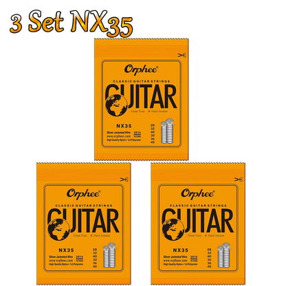Set 10/50 Corde per chitarra classica Orphee in filo d'argento placcato Corde in nylon Serie NX 6 pezzi/set per principianti per chitarra classica