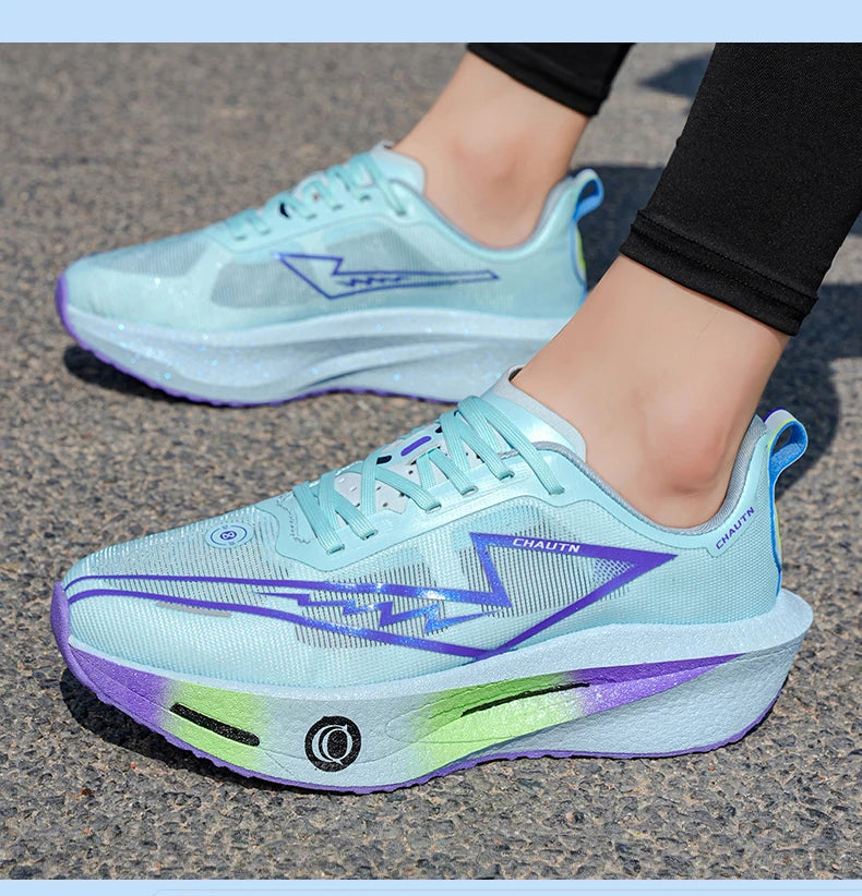 Scarpe da corsa Casual Carbon Board Marathon Uomo Sport Leggero Traspirante Donna Comode Scarpe da ginnastica da palestra per allenamento atletico