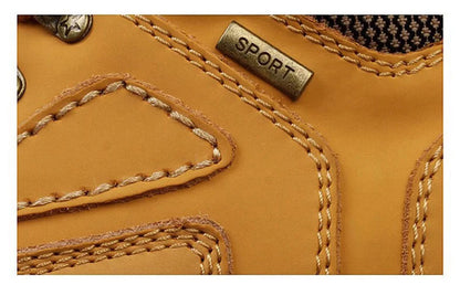 Stivali da uomo in vera pelle scarpe da lavoro Casual marrone marchio di lusso autunno inverno stivaletti maschili di moda fatti a mano Bot