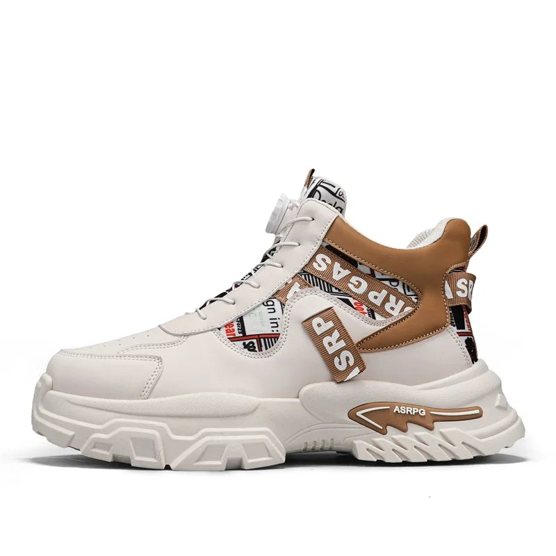 Nuove scarpe da skateboard da uomo Scarpe da ginnastica con piattaforma da viaggio Comode scarpe stringate alla moda Casual 2025 Nuovo autunno Aumento di altezza all'aperto No