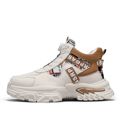 Nuove scarpe da skateboard da uomo Scarpe da ginnastica con piattaforma da viaggio Comode scarpe stringate alla moda Casual 2025 Nuovo autunno Aumento di altezza all'aperto No