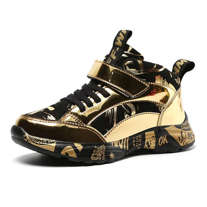 2025 Scarpe invernali per bambini Stivali da ragazza per ragazzo Stivali da neve per bambini in pelle PU resistenti all'acqua Scarpe da ginnastica calde di moda in peluche Scarpe da esterno casual