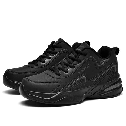 Scarpe da corsa sportive da uomo Scarpe da ginnastica casual morbide da passeggio all'aperto Sneaker in pelle di design di moda Tennis da uomo impermeabile Masculina