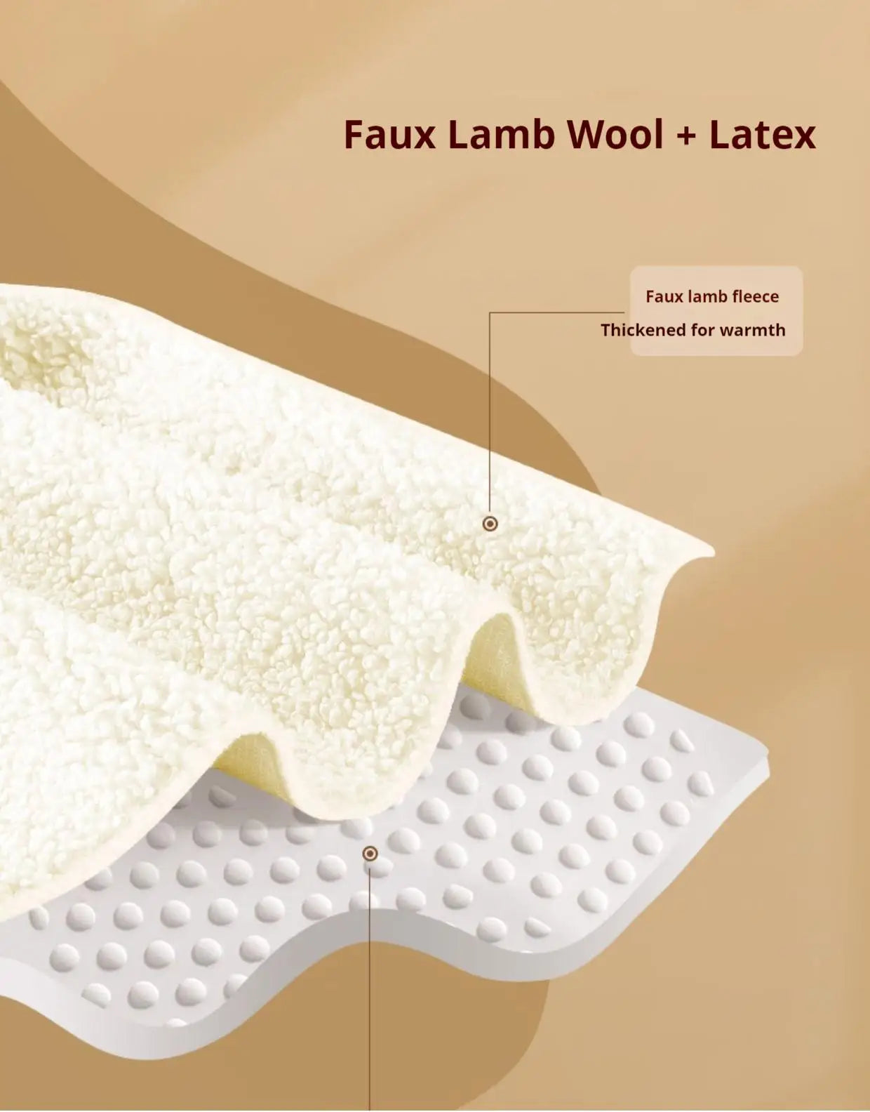 unisex Lattice Lambswool Sottopiede Scarpe di cotone Calore invernale Solette Suola morbida per scarpe Peluche spesso Ammortizzante Rilievi per scarpe 1 paio
