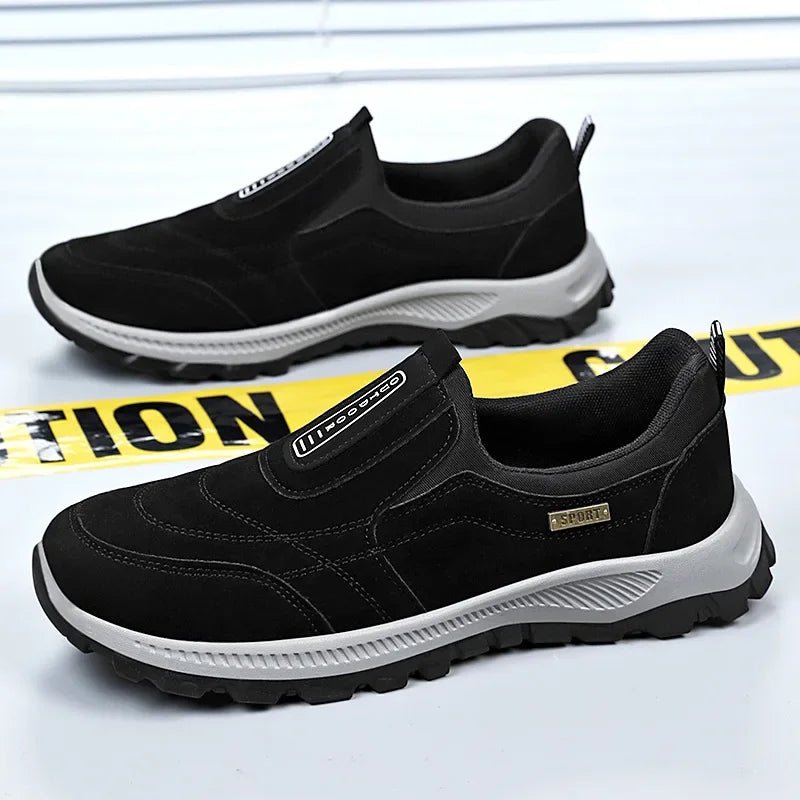 Scarpe sportive da esterno da uomo alla moda Scarpe da ginnastica casual stile coppia facili da indossare Punta tonda Fondo in PVC in pelle sintetica