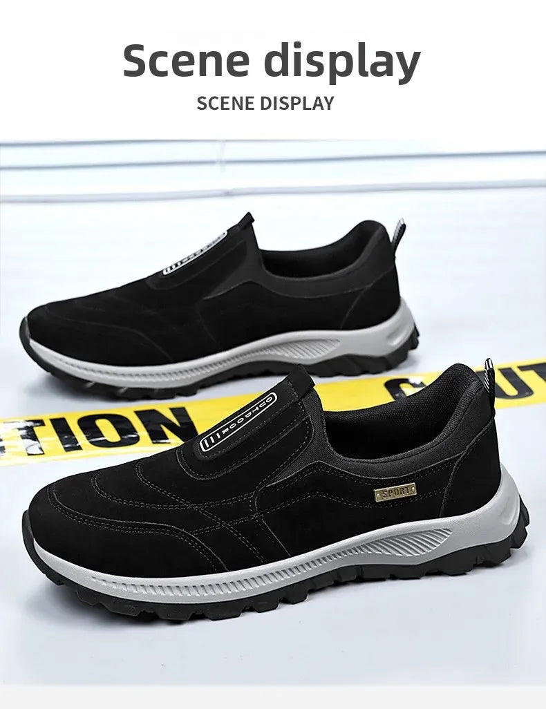 Scarpe sportive da esterno da uomo alla moda Scarpe da ginnastica casual stile coppia facili da indossare Punta tonda Fondo in PVC in pelle sintetica