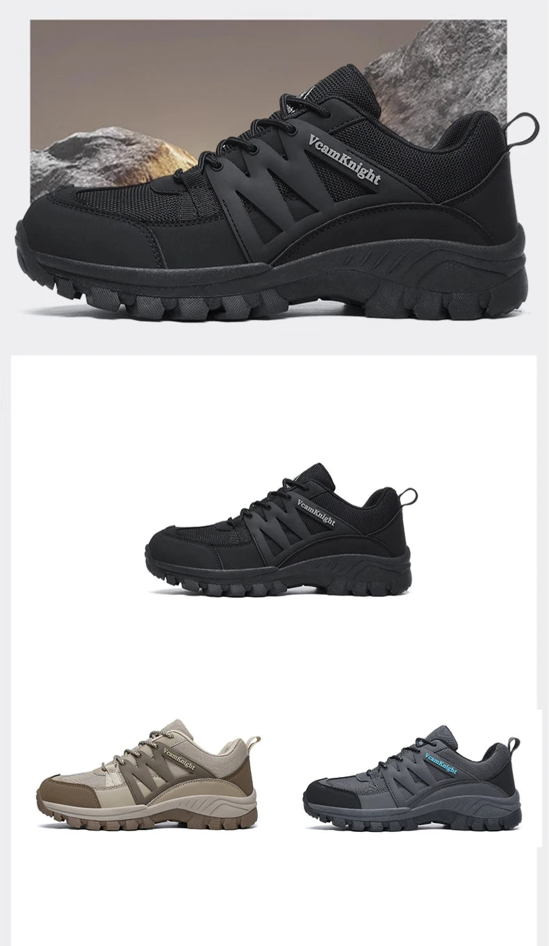 Scarpe casual da uomo Sneakers da montagna Antiscivolo Inverno Moda Pelle Outdoor Off-Road Trail Running Calzature Low Top Primavera Autunno