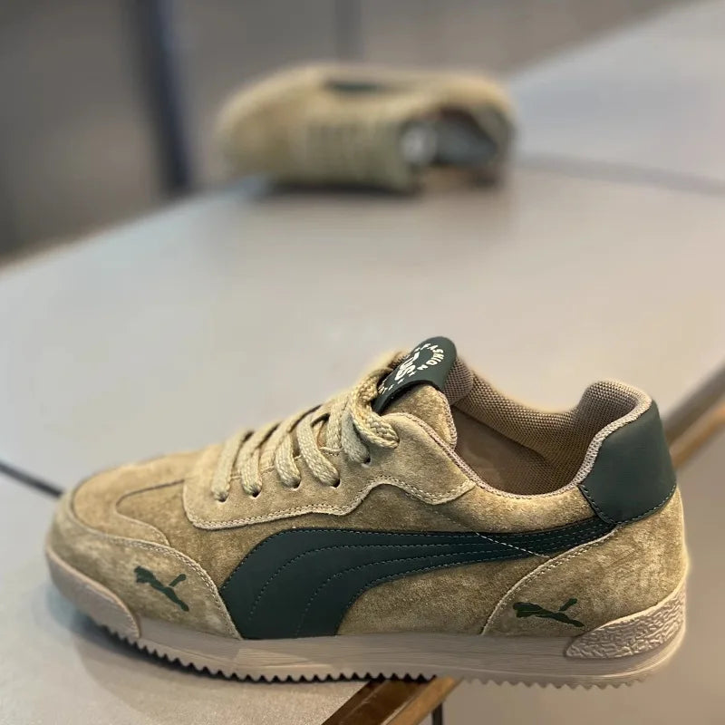 Scarpe da lavoro casual da uomo Autunno Inverno Antiscivolo Leggere Fondo morbido Sport alla moda per il tempo libero Scarpe da tavolo Dequn di marca