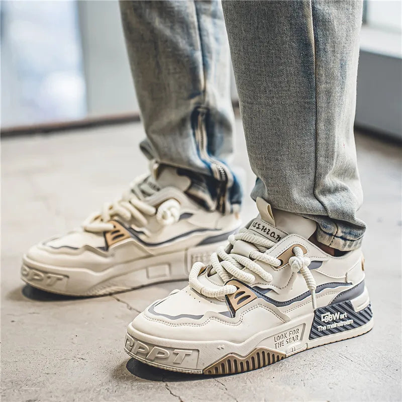 Scarpe da corsa casual da uomo, traspiranti, alla moda, con lacci, in rete, 2024, per camminare, fare jogging, allenamento quotidiano