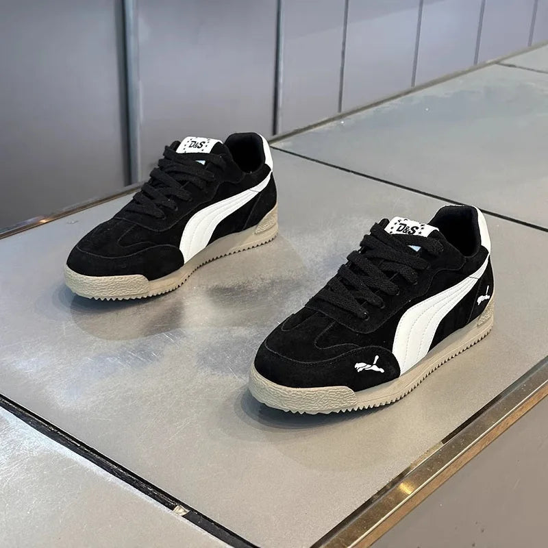 Scarpe da lavoro casual da uomo Autunno Inverno Antiscivolo Leggere Fondo morbido Sport alla moda per il tempo libero Scarpe da tavolo Dequn di marca