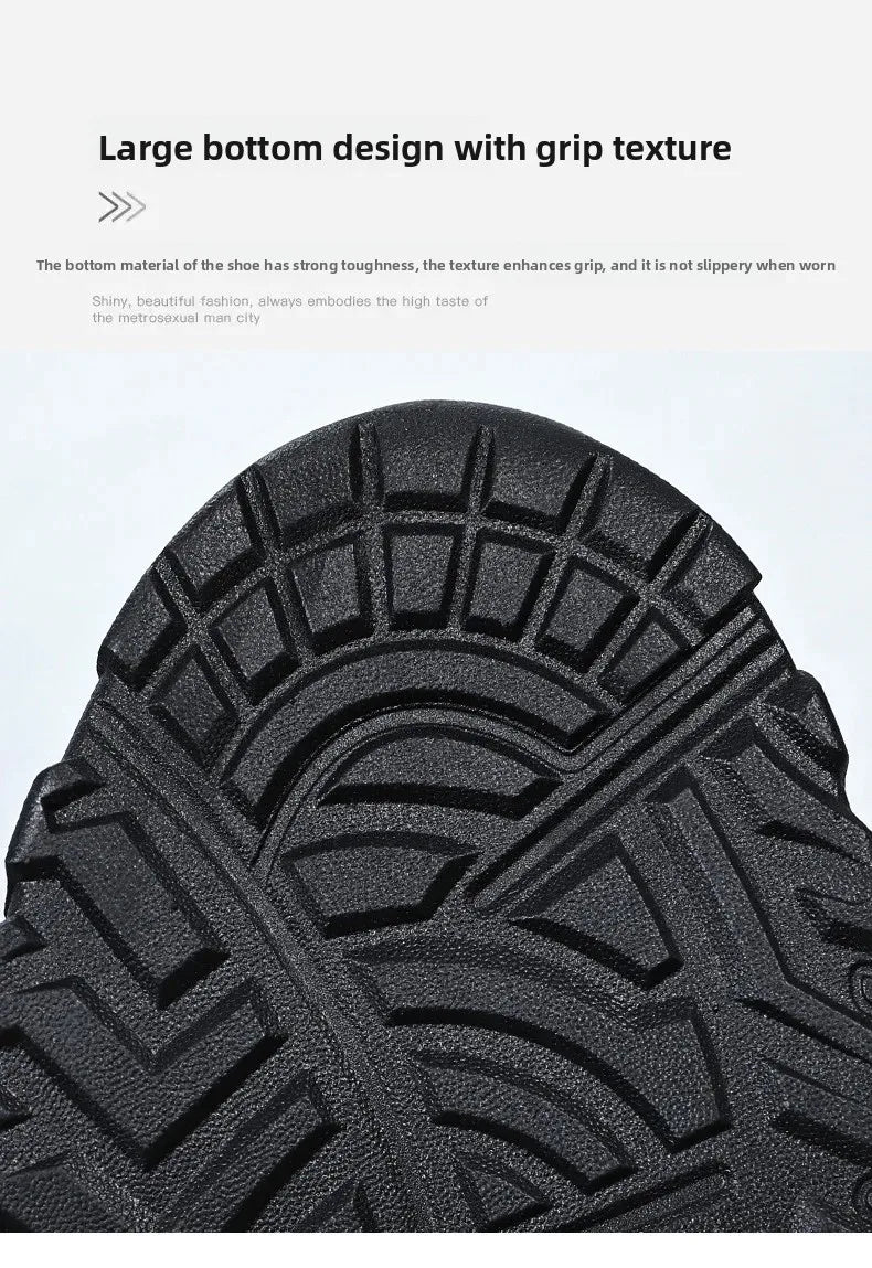 Scarpe sportive da esterno da uomo alla moda Scarpe da ginnastica casual stile coppia facili da indossare Punta tonda Fondo in PVC in pelle sintetica