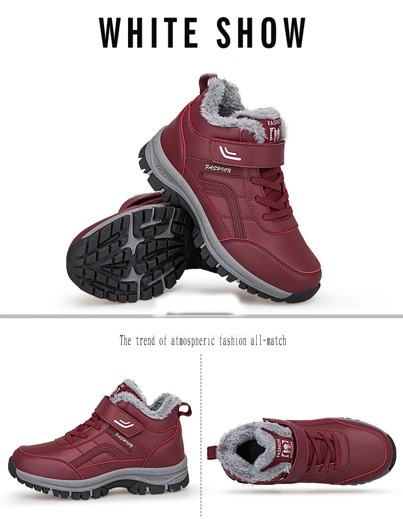 Nuovi stivali invernali impermeabili da donna 2025 Stivali con plateau australiani firmati per stivaletti in pelliccia calda alla caviglia in pelle Stivali di lusso