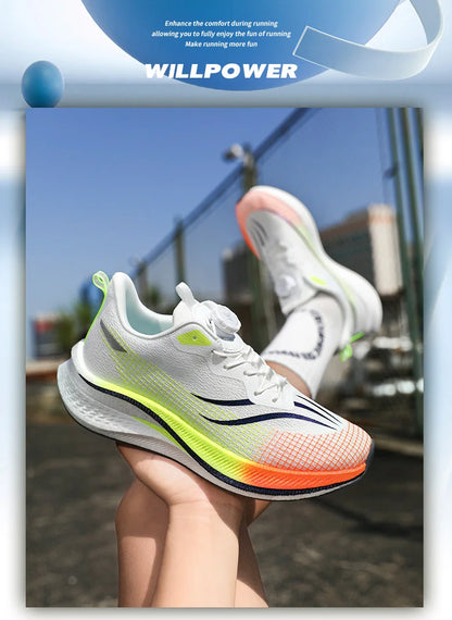 Marathon Carbon Plate Cuscino d'aria Scarpe da corsa sportive da uomo Scarpe da ginnastica antiscivolo comode e leggere da donna