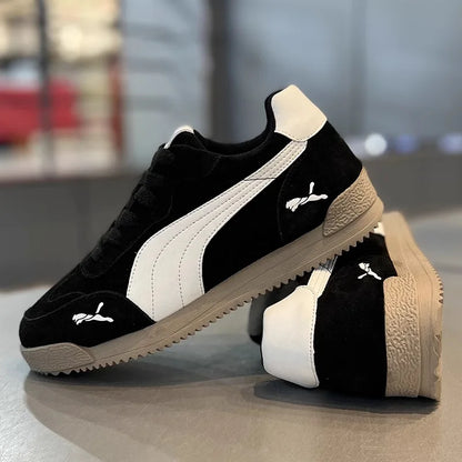 Scarpe da lavoro casual da uomo Autunno Inverno Antiscivolo Leggere Fondo morbido Sport alla moda per il tempo libero Scarpe da tavolo Dequn di marca