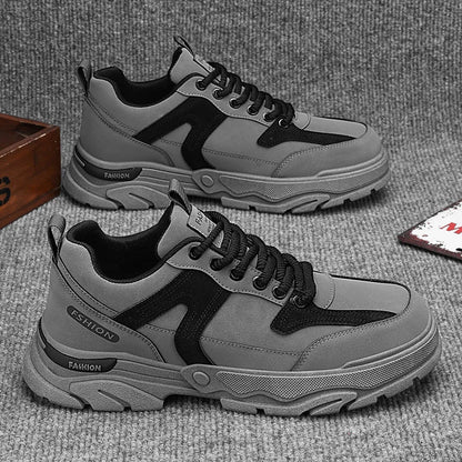 Fipatbu Scarpe casual primaverili da uomo Scarpe da ginnastica di lusso in pelle resistenti all'usura Chelsea Tattico Denim Combattimento Comode scarpe antinfortunistiche da lavoro