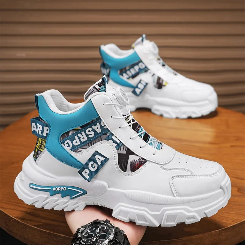 Nuove scarpe da skateboard da uomo Scarpe da ginnastica con piattaforma da viaggio Comode scarpe stringate alla moda Casual 2025 Nuovo autunno Aumento di altezza all'aperto No