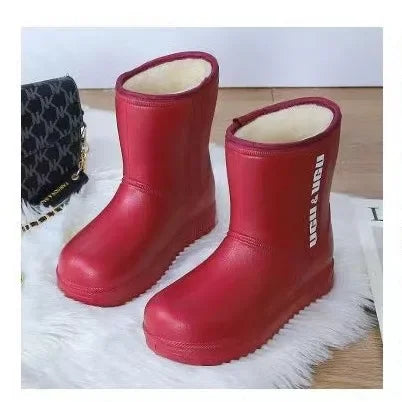 Stivali invernali in cotone EVA ispessito foderato in pile da donna ultraleggeri e impermeabili, scarpe in cotone caldo antifreddo per lavaggio auto