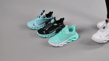 Women'S Breathable Mesh Running Sneakers - Lightweight, Height-Boosting Casual Sneakers with Phylon Sole, All-Season Comfort, Blue & White Design, Perfect for Casual Attire or Outdoor Activities