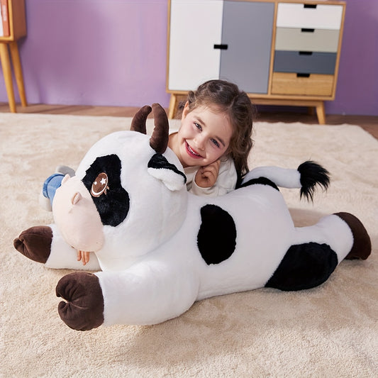 IKASA Giant Cow Stuffed Animal Plush Toy, 30" Large Cow Cute Jumbo Soft Toys, Huge Big Size Plushie