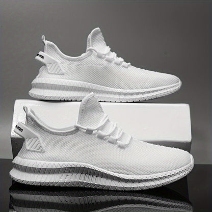 Men's Slip-on Sneakers With Shoelaces - Odor-resistant Athletic Shoes - Lightweight And Breathable