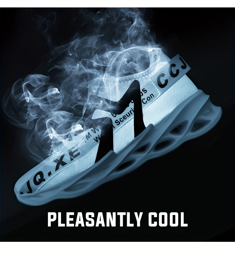 Men's Slip-on Blade Sneakers With Shoelaces - Odor-resistant Athletic Shoes - Lightweight And Breathable