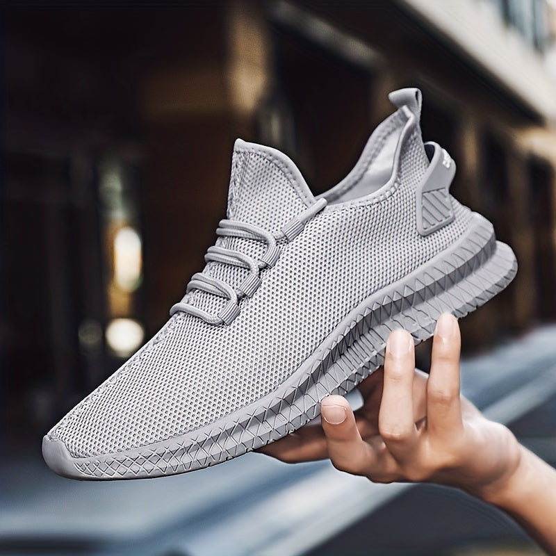 Men's Slip-on Sneakers With Shoelaces - Odor-resistant Athletic Shoes - Lightweight And Breathable
