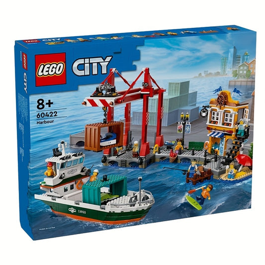 LEGO City Set Seaside Harbor With Cargo Ship, Holiday Gift, Home Decoration, Building And Play Set