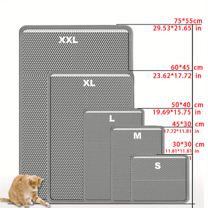 Double-Layer Cat Litter Mat with EVA Material | Odor-Control, Non-Slip, Easy-Clean Design for Indoor Cats, Durable & Comfortable Pet Waste Management, Modern Pet Accessory, Easyclean Material