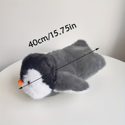 1pc Soft Penguin Plush Toy for 0-3 Years - Synthetic Fiber Stuffed Penguin Animal - Charming Cuddly Penguin Plushie for Nursery Décor & Playtime - Ideal Gift for Christmas & Halloween