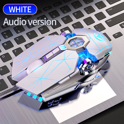 Mouse cablato argentato intagliato per giochi di eSport, macro silenziosa e sonora per mouse mangia-polli per desktop e laptop