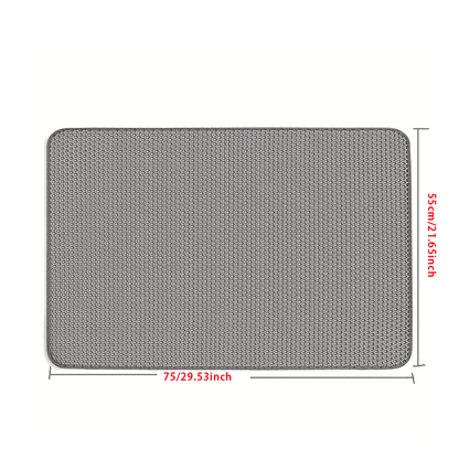 Double-Layer Cat Litter Mat with EVA Material | Odor-Control, Non-Slip, Easy-Clean Design for Indoor Cats, Durable & Comfortable Pet Waste Management, Modern Pet Accessory, Easyclean Material