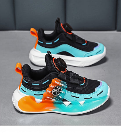 Sneakers basse casual con bottone girevole per ragazze, sneakers traspiranti, leggere e resistenti all'usura per la primavera e l'autunno