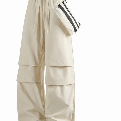 Men's Solid Color Baggy Cargo Pants, Casual Comfy Outdoor Climbing Trousers As Gift