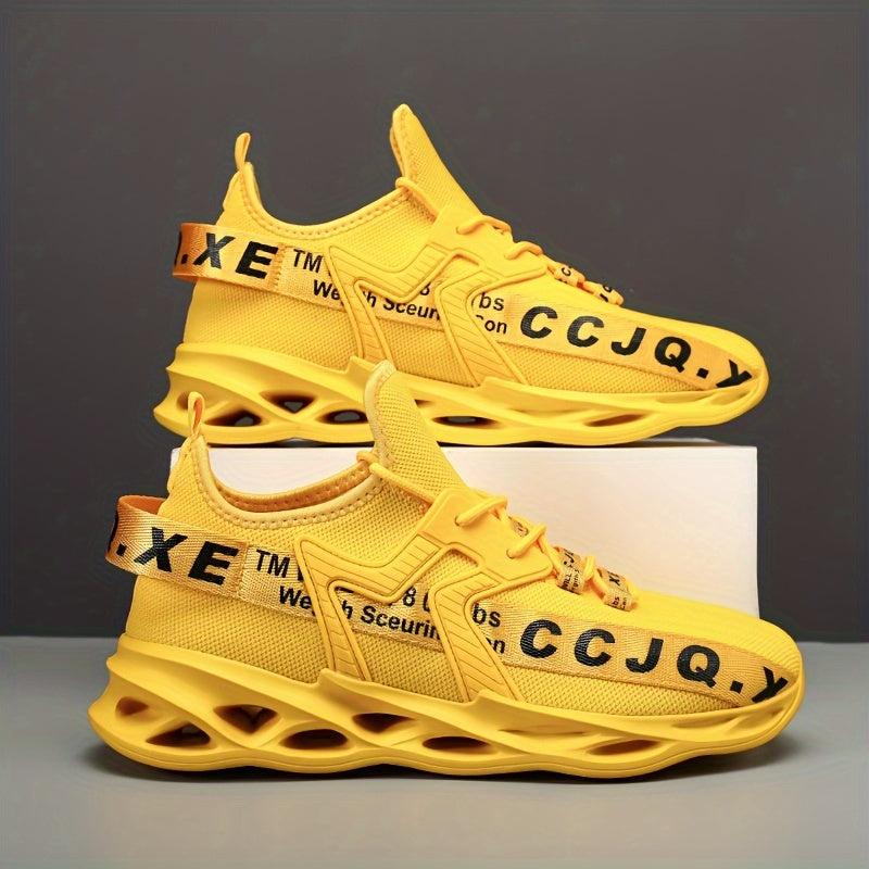 Men's Slip-on Blade Sneakers With Shoelaces - Odor-resistant Athletic Shoes - Lightweight And Breathable