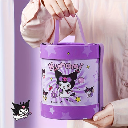Official Sanrio Kuromi Hug Bucket Study Stationery Gift Set - Includes Multi-Function Study Supplies, Portable Hug Bucket, Ideal for Graduation/Birthday/Christmas Gifts