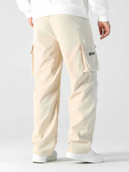 Men's Stylish Cargo Pants - Casual Loose Fit with Multiple Pockets, Perfect for Spring/Fall Outdoor Activities