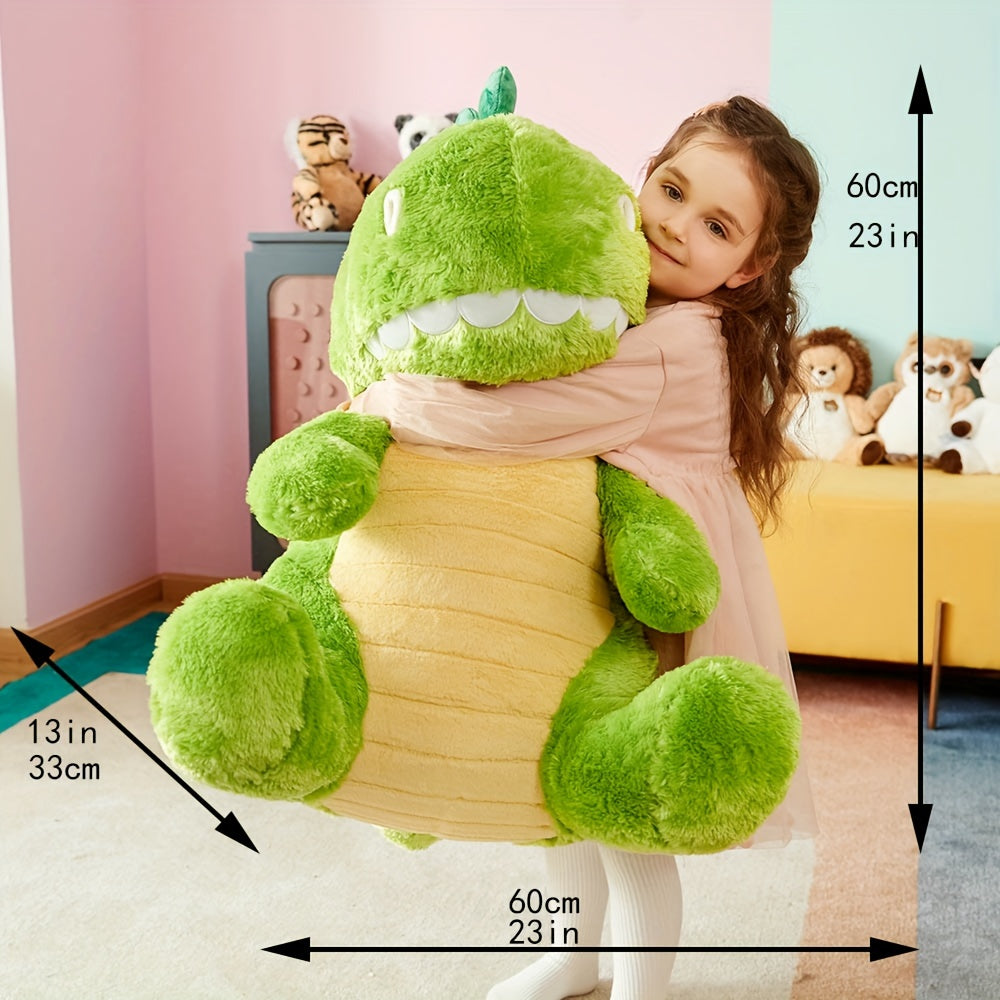 IKASA Grande peluche di dinosauro da 23 pollici, dinosauro gigante carino Jumbo peluche, enorme peluche soffice di grandi dimensioni, regalo di dinosauro per bambini, ragazzi, bambini, regalo di Natale di Halloween