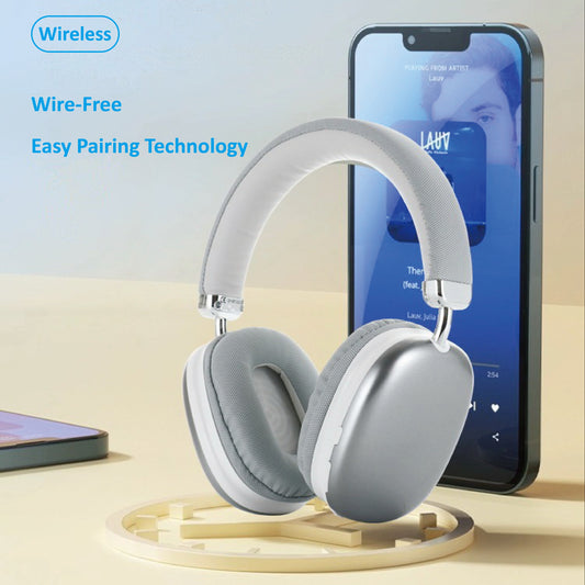 Cuffie wireless di alta qualità migliorate, auricolari pieghevoli leggeri con microfono integrato, compatibili con cavo audio da 3,5 mm, cuffie stereo per laptop, telefono da viaggio e lavoro, cuffie da gioco wireless iOS