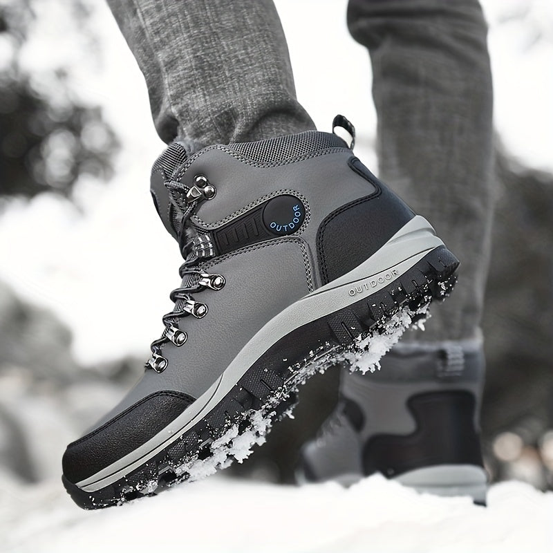 Men's Winter Boots: PU Leather Sneakers, Snow Boots, Hiking Boots & More - Non-Slip & High Top!