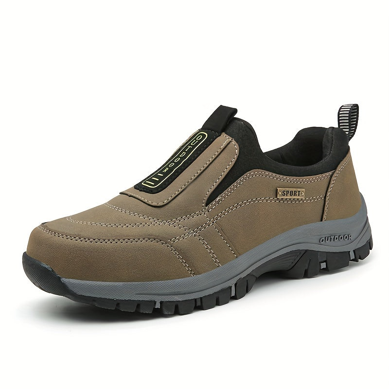 Men's Slip-On Hiking Sneakers, Wear-resistant Non-Slip Outdoor Shoes For Hunting Trekking