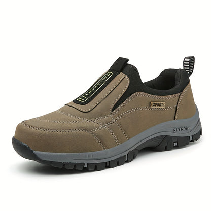 Men's Slip-On Hiking Sneakers, Wear-resistant Non-Slip Outdoor Shoes For Hunting Trekking