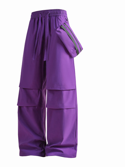 Men's Solid Color Baggy Cargo Pants, Casual Comfy Outdoor Climbing Trousers As Gift