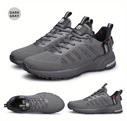 CLOHOO Scarpe da ginnastica da uomo alla moda, traspiranti, leggere e comode, in maglia, per correre e fare jogging, scarpe casual da passeggio antiscivolo e resistenti all'usura