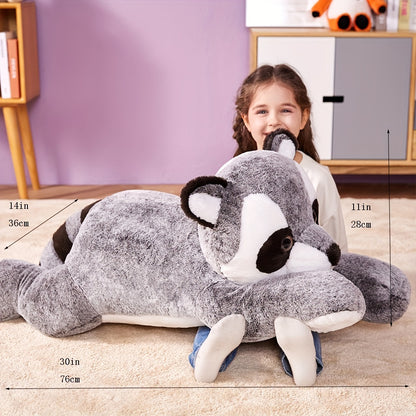 Peluche gigante IKASA a forma di procione, grande procione da 30 pollici, peluche gigante di grandi dimensioni, regalo per bambini