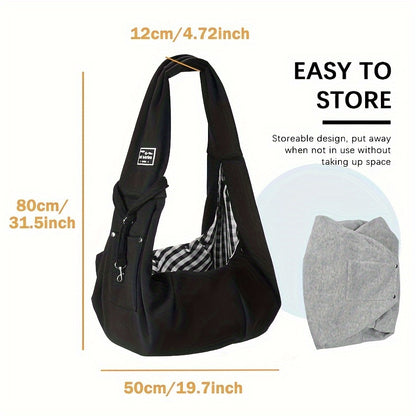 Pet Sling Carrier, Soft Pet Carrier, Dog And Cat Travel Bag For Outdoor, Dog Carrier, Cat Carrier, Travel Companion For Puppies, Kittens & Small Animals Christmas Gift