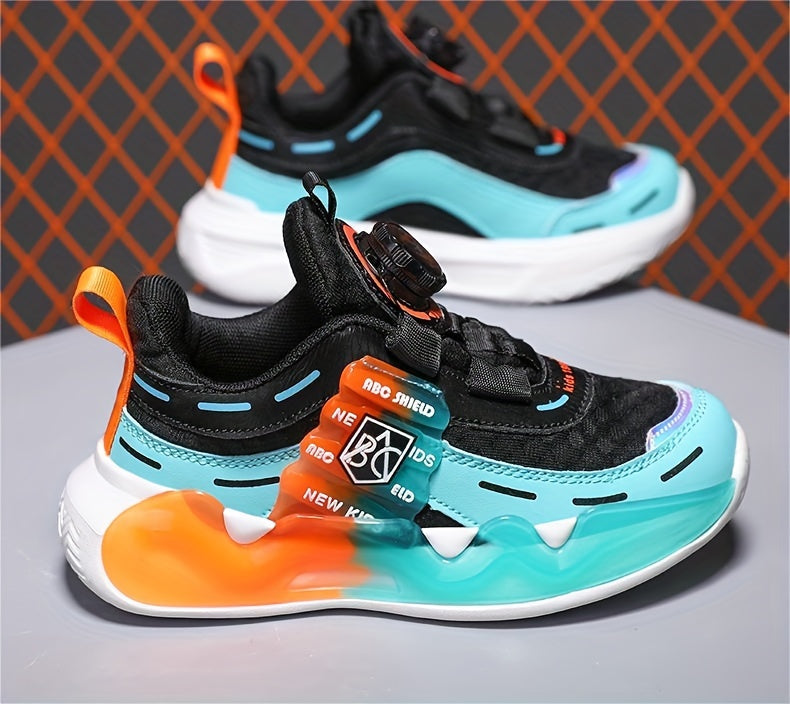 Sneakers basse casual con bottone girevole per ragazze, sneakers traspiranti, leggere e resistenti all'usura per la primavera e l'autunno