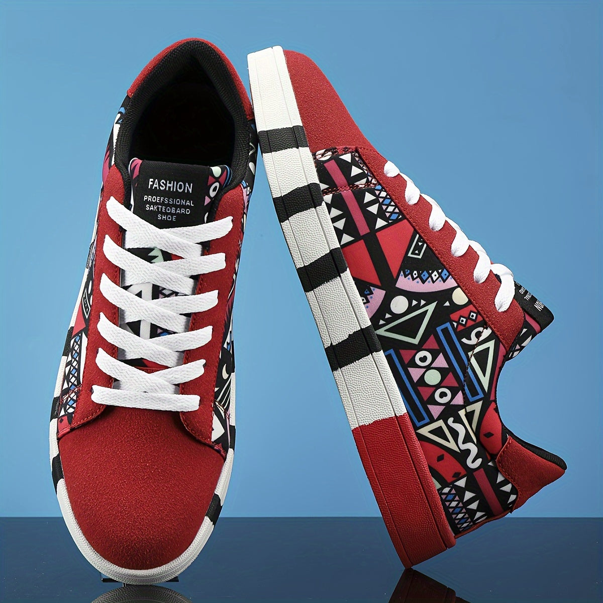 Scarpe da skate alla moda da uomo, comode scarpe da ginnastica casual antiscivolo per attività all'aperto da uomo